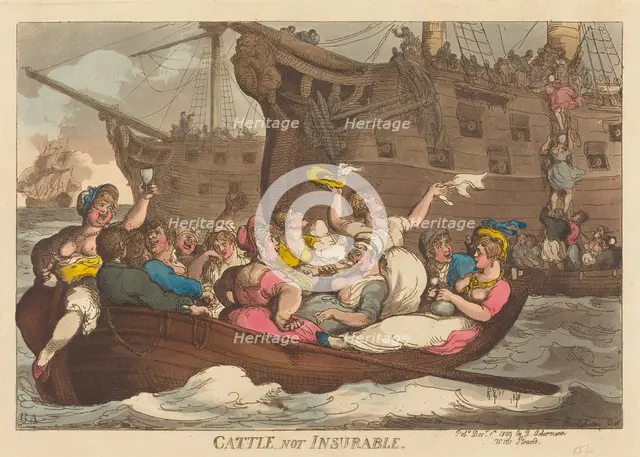 Cattle Not Insurable, published 1809. Creator: Thomas Rowlandson.