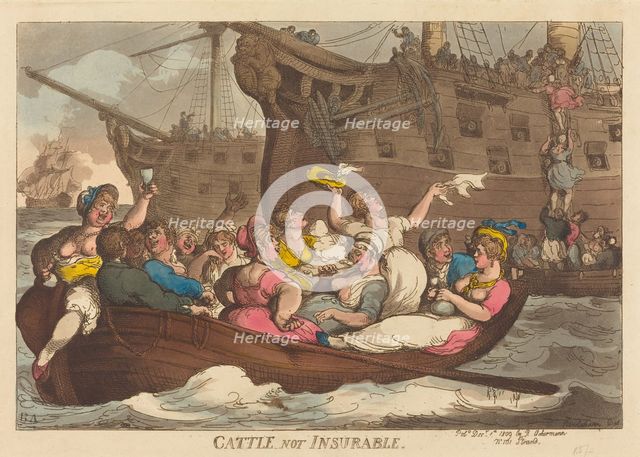Cattle Not Insurable, published 1809. Creator: Thomas Rowlandson.