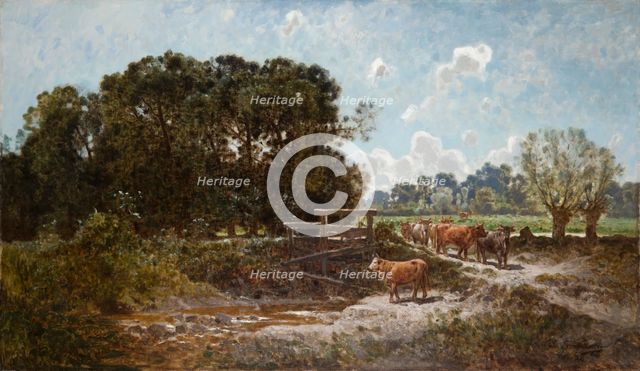 Cattle on the Pasture, 1876. Creator: Jozef Szermentowski.