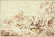 Cattle and Sheep with Shepherds and Shepherdess, n.d. Creator: Abraham Jansz Begeyn