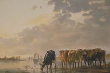 Cattle by a River, 1650. Creator: Aelbert Cuyp