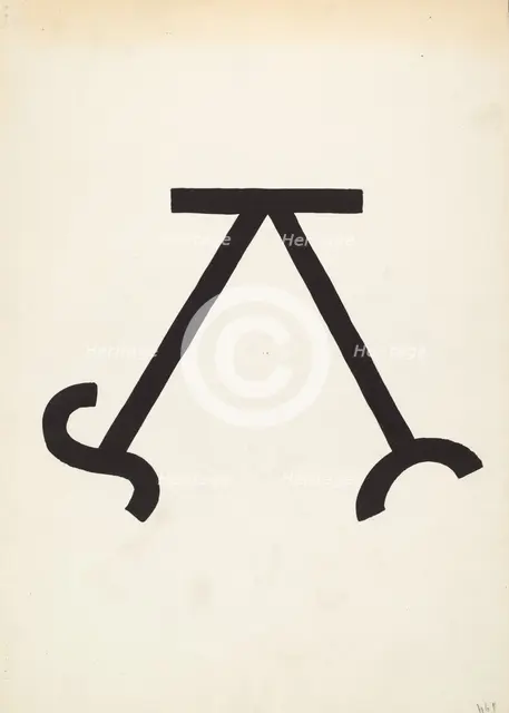 Cattle Brand, c. 1936. Creator: J.Henry Marley.