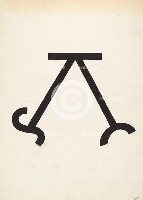 Cattle Brand, c. 1936. Creator: J.Henry Marley.