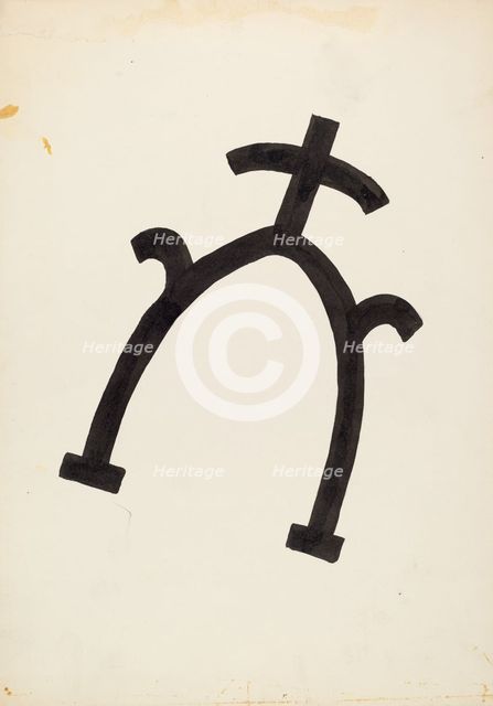 Cattle Brand, c. 1936. Creator: J.Henry Marley.