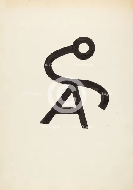 Cattle Brand, c. 1936. Creator: J.Henry Marley.