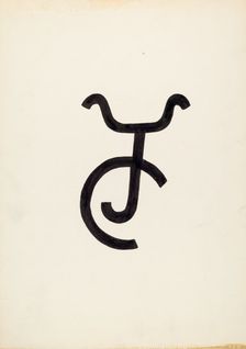 Cattle Brand, c. 1936. Creator: J.Henry Marley