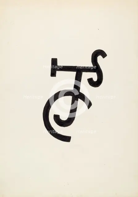 Cattle Brand, c. 1936. Creator: J.Henry Marley.