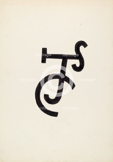Cattle Brand, c. 1936. Creator: J.Henry Marley.