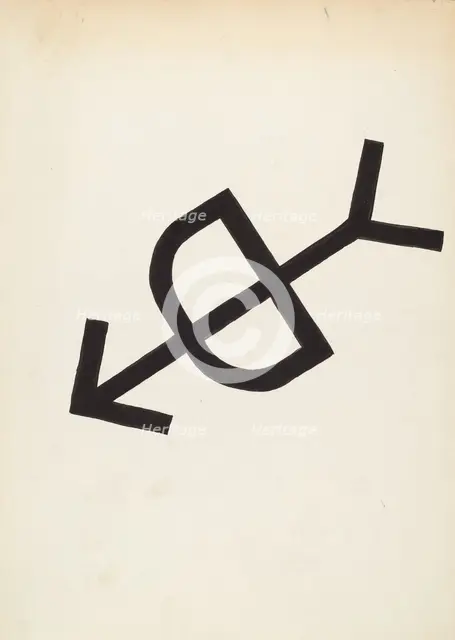 Cattle Brand, c. 1936. Creator: J.Henry Marley.