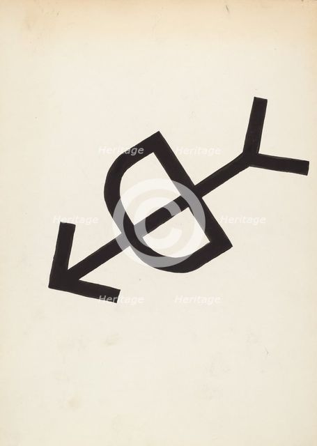 Cattle Brand, c. 1936. Creator: J.Henry Marley.