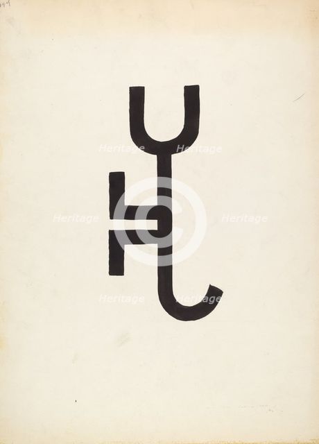 Cattle Brand, c. 1936. Creator: J.Henry Marley.