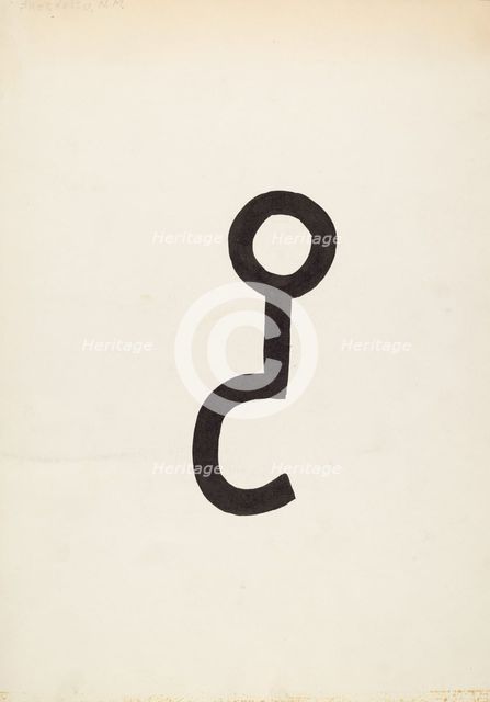 Cattle Brand, c. 1936. Creator: J.Henry Marley.