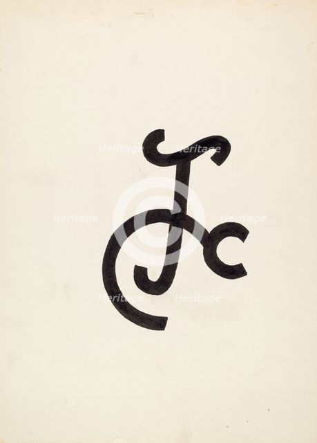 Cattle Brand, c. 1936. Creator: J.Henry Marley.