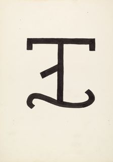 Cattle Brand, c. 1936. Creator: J.Henry Marley