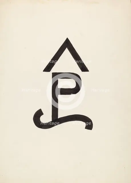 Cattle Brand, c. 1936. Creator: J.Henry Marley.
