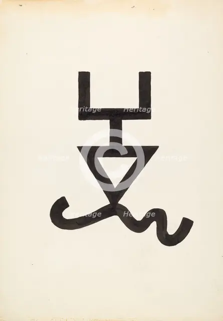 Cattle Brand, c. 1936. Creator: J.Henry Marley.