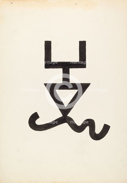 Cattle Brand, c. 1936. Creator: J.Henry Marley.