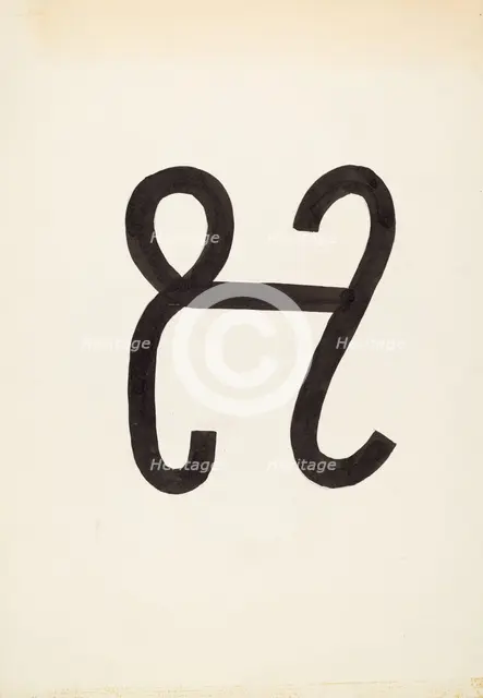 Cattle Brand, c. 1936. Creator: J.Henry Marley.