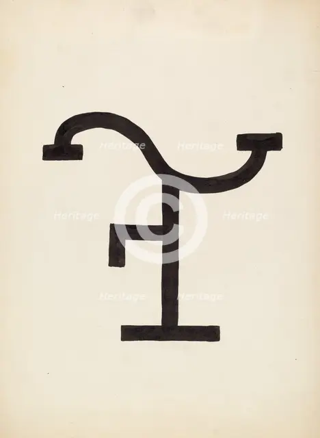 Cattle Brand, c. 1936. Creator: J.Henry Marley.