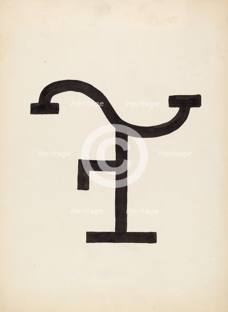 Cattle Brand, c. 1936. Creator: J.Henry Marley.