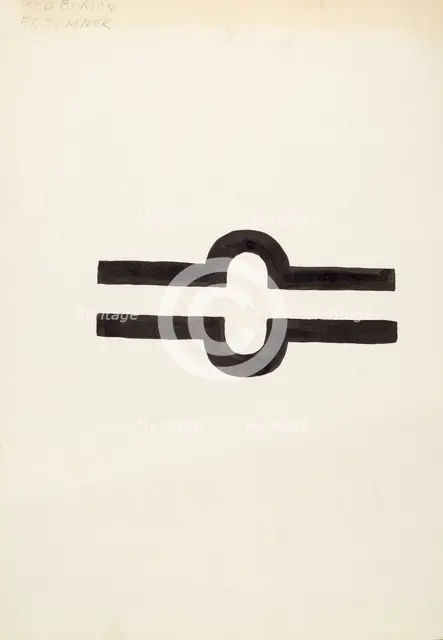 Cattle Brand, c. 1936. Creator: J.Henry Marley.