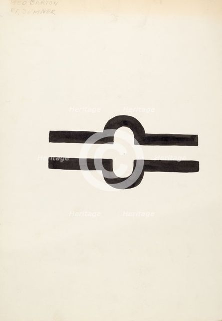 Cattle Brand, c. 1936. Creator: J.Henry Marley.