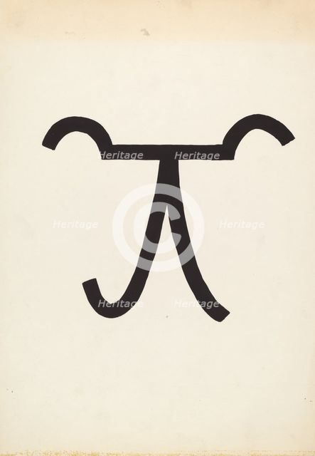 Cattle Brand, c. 1936. Creator: J.Henry Marley.