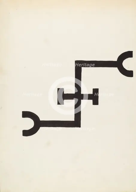 Cattle Brand, c. 1936. Creator: J.Henry Marley.