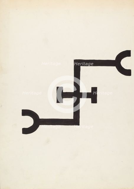 Cattle Brand, c. 1936. Creator: J.Henry Marley.