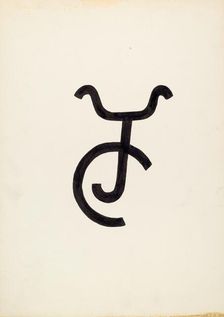 Cattle Brand, c. 1936. Creator: J.Henry Marley