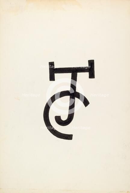 Cattle Brand, c. 1936. Creator: J.Henry Marley.