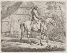 Cattle Dealer on Horseback, 1811. Creator: Johann Adam Klein