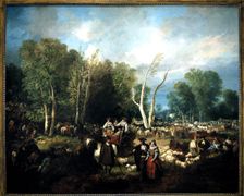 Cattle fair oil by Eugenio Lucas