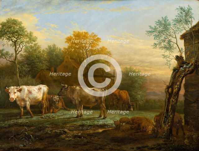 Cattle in a Meadow, 1652. Creator: Paulus Potter.