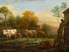 Cattle in a Meadow, 1652. Creator: Paulus Potter