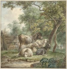 Cattle in an Orchard, c.1790-c.1815. Creator: Pieter Gerardus van Os