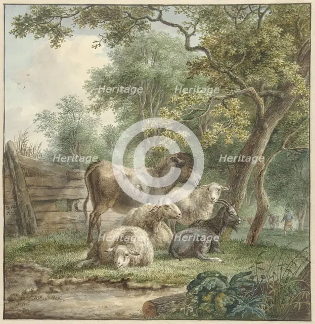 Cattle in an Orchard, c.1790-c.1815. Creator: Pieter Gerardus van Os.