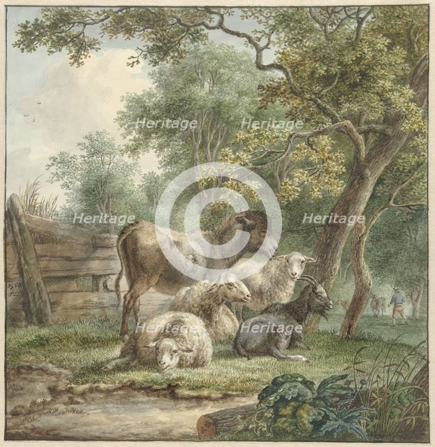 Cattle in an Orchard, c.1790-c.1815. Creator: Pieter Gerardus van Os.