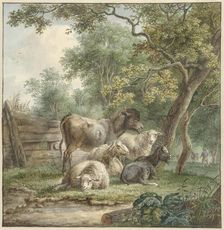 Cattle in an Orchard, c.1790-c.1815. Creator: Pieter Gerardus van Os
