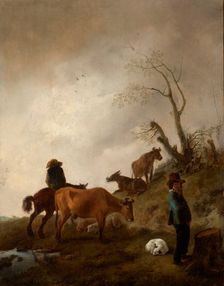 Cattle in Pasture, c1650. Creator: Pieter Wouwerman