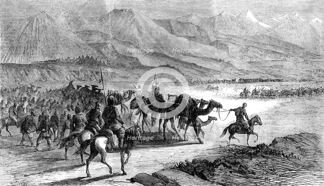 Cattle-looting on the frontier of Scinde, 1864. Creator: J. A. B..