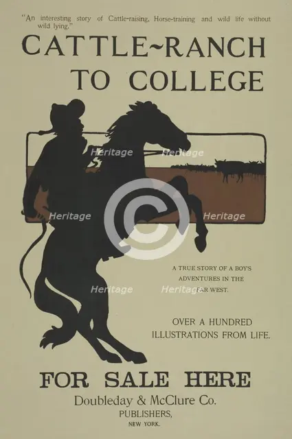 Cattle-ranch to college, c1895 - 1911. Creator: Unknown.