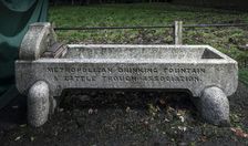 Cattle trough and drinking fountain, Spaniards Road, Hampstead, London, 2018 Creator: Chris Redgrave