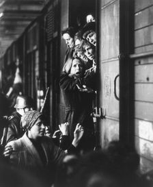 Cattle truck scene from "The Hiding Place", 1975. Creator: Unknown