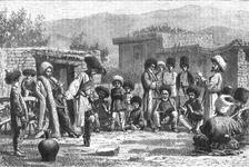 'Caucasian mountaineers dancing the "Lesghinska"; The Caucasus 1875. Creator: Unknown
