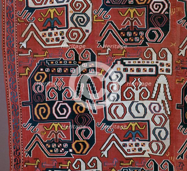 Caucasian 'dragon' rug with stags, 17th century. Artist: Unknown