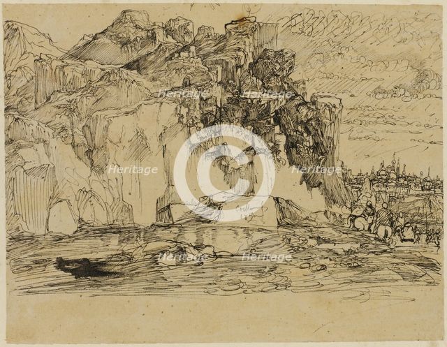 Caucasian Landscape, 1850/1859. Creator: Rodolphe Bresdin.