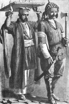 'Caucasian Prince in Chain Armour,and attendant; The Caucasus 1875. Creator: Unknown