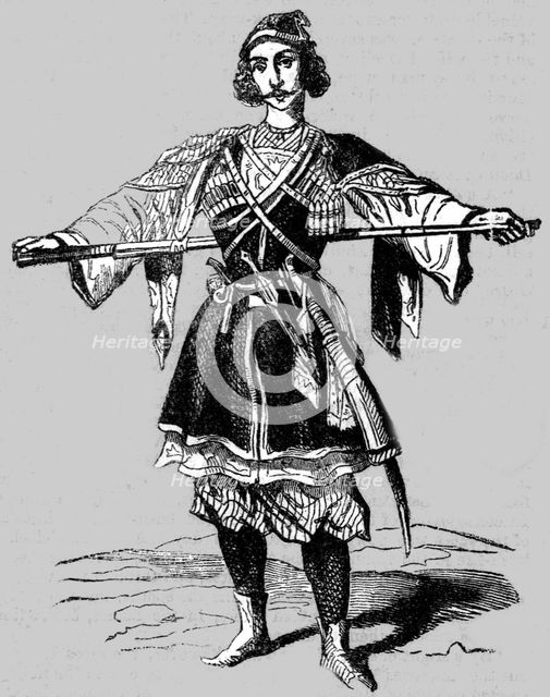 'Caucasian Prince in Military costume (Christian)', 1854. Creator: Unknown.