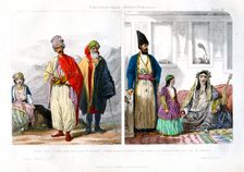 Caucasian Race, Kurds and Persians 1873.Artist: A Portier